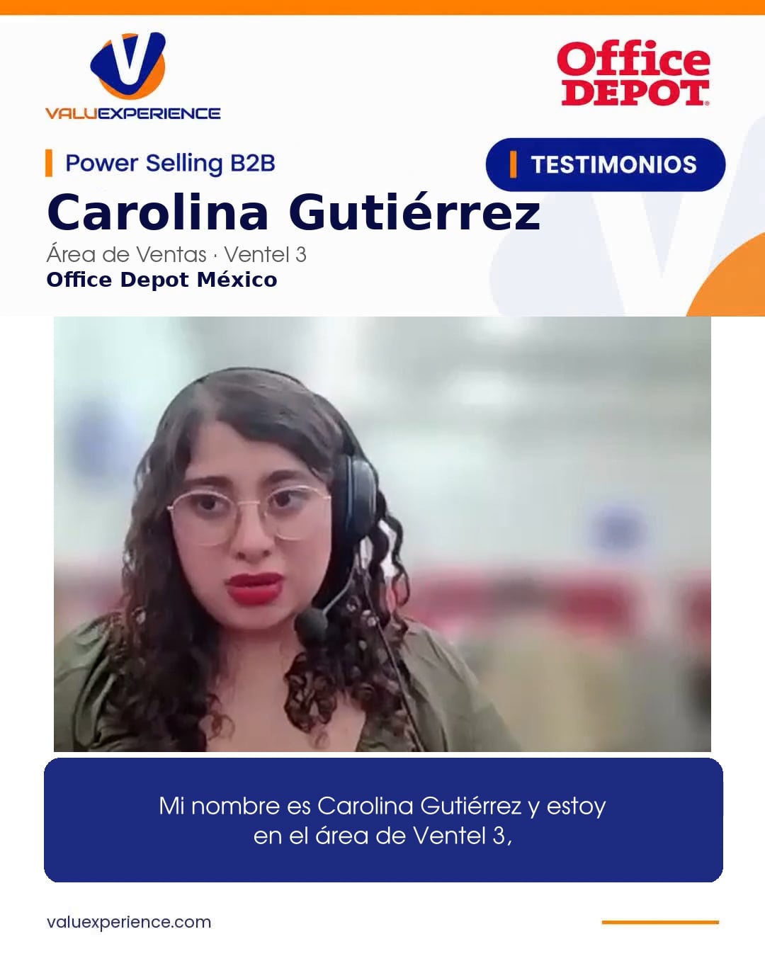Imagen del vídeo de Carolina Gutiérrez